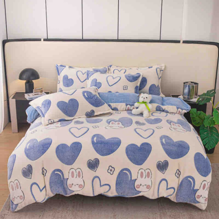 Lenjerii Cocolino 1 Persoana - Set Lenjerie Cocolino Cu Elastic, 4 Piese, Pat 1 Persoana