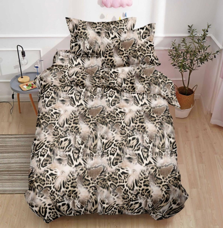 Cearceaf Pat Cu Elastic - Set Lenjerie De Pat 1 Persoana, 4 piese, cu ELASTIC