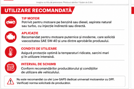 ulei Motul 5W-40, Motul 8100 X-cess Gen2, Motul 112350, ulei motor 5L, ACEA A3/B4, API SQ, BMW Longlife-01, MB 229.5, Porsche A40, Renault RN0700, Renault RN0710, VW 502 00, VW 505 00 [2]