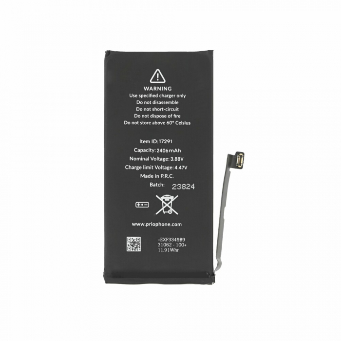 Acumulator Prio compatibil cu iPhone 13 Mini, banda adeziva inclusa (Universal APN) [2]