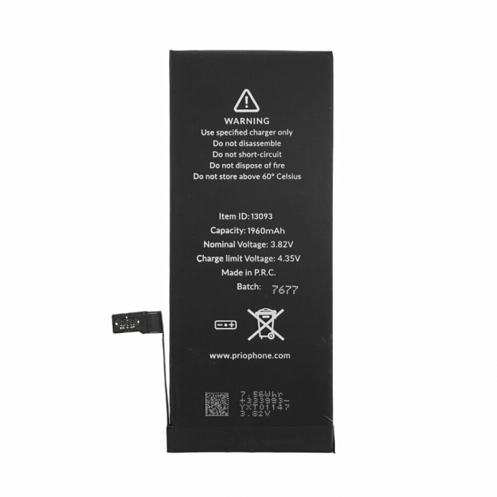 Acumulator Prio compatibil cu iPhone 7, banda adeziva inclusa (Universal APN) [2]