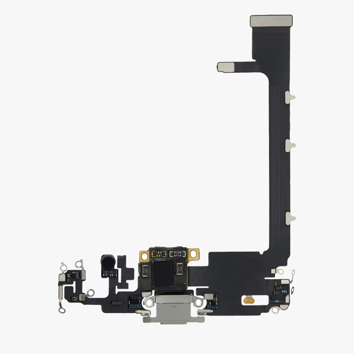 Banda flex cu conector incarcare si microfon iPhone 11 Pro Max, Silver (Original SWAP) [2]