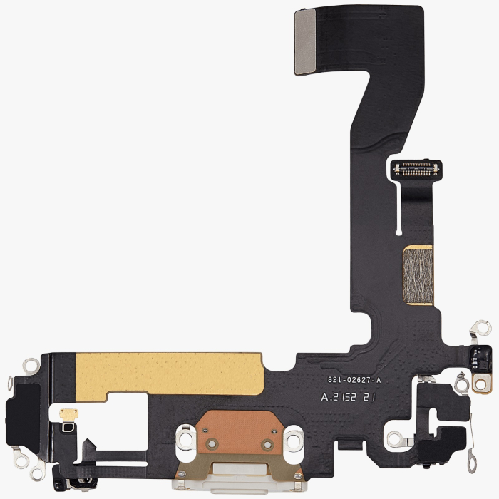 Banda flex cu conector incarcare si microfon iPhone 12 / 12 Pro, White (Original SWAP) [3]