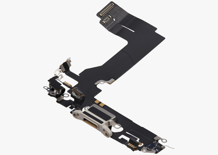 Banda flex cu conector incarcare si microfon iPhone 13 Mini, Starlight (Original SWAP) [3]