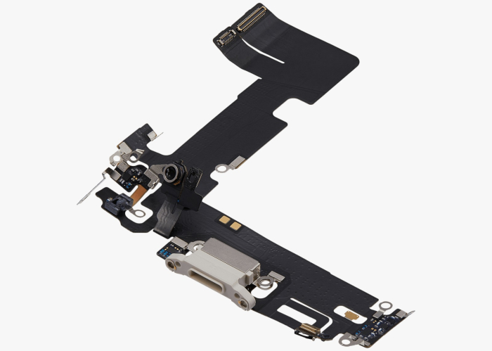 Banda flex cu conector incarcare si microfon iPhone 13, Starlight (Original SWAP) [2]