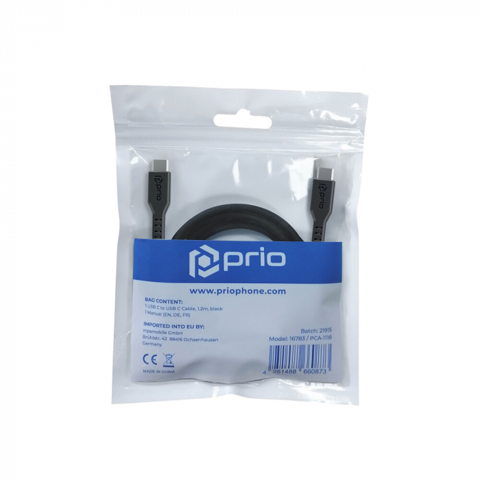 Cablu USB C to USB C 5A 1.2m, prio High-Speed Charge & Sync [2]