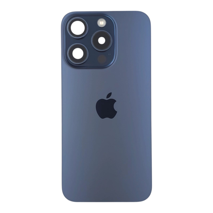 Capac spate iPhone 15 Pro, Blue Titanium - Grade A (Original SWAP) - include blit si încarcare wireless [1]