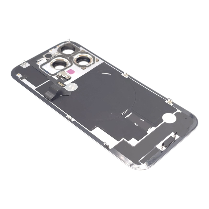 Capac spate iPhone 16 Pro, White Titanium - Grade A (Original SWAP) - include blit si încarcare wireless [4]
