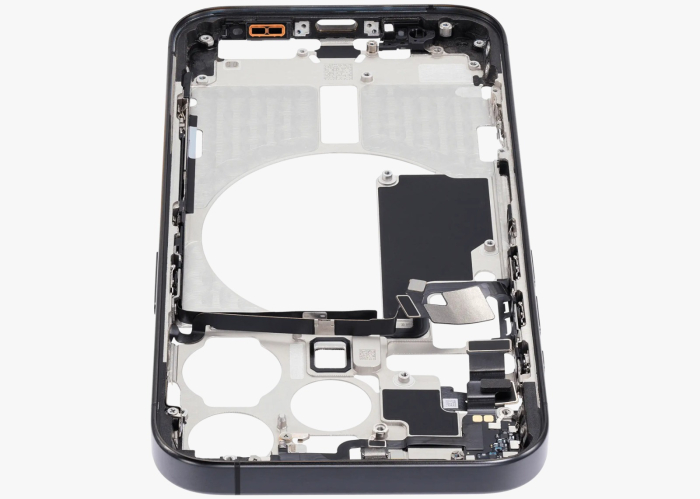 Carcasa mijloc iPhone 15 Pro, Black Titanium – Grade A (Original SWAP) [4]