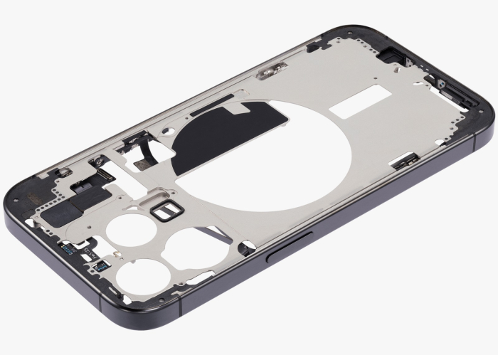 Carcasa mijloc iPhone 15 Pro, Black Titanium – Grade A (Original SWAP) [8]