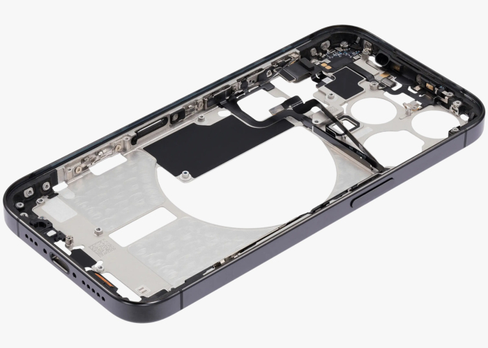 Carcasa mijloc iPhone 15 Pro, Black Titanium – Grade A (Original SWAP) [7]