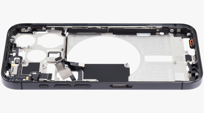 Carcasa mijloc iPhone 15 Pro, Black Titanium – Grade A (Original SWAP) [5]