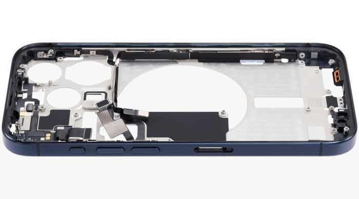 Carcasa mijloc iPhone 15 Pro, Blue Titanium – Grade A (Original SWAP) [5]