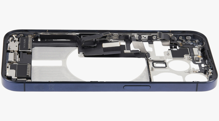 Carcasa mijloc iPhone 15 Pro, Blue Titanium – Grade A (Original SWAP) [3]