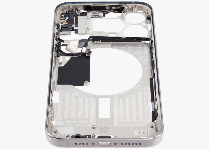 Carcasa mijloc iPhone 15 Pro Max, White Titanium – Grade A (Original SWAP) [6]