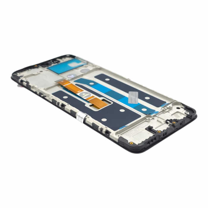 Display compatibil LG K52, Negru - Cu rama [2]