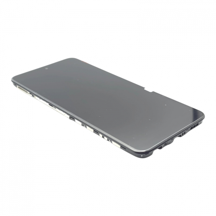 Display compatibil LG K52, Negru - Cu rama [3]