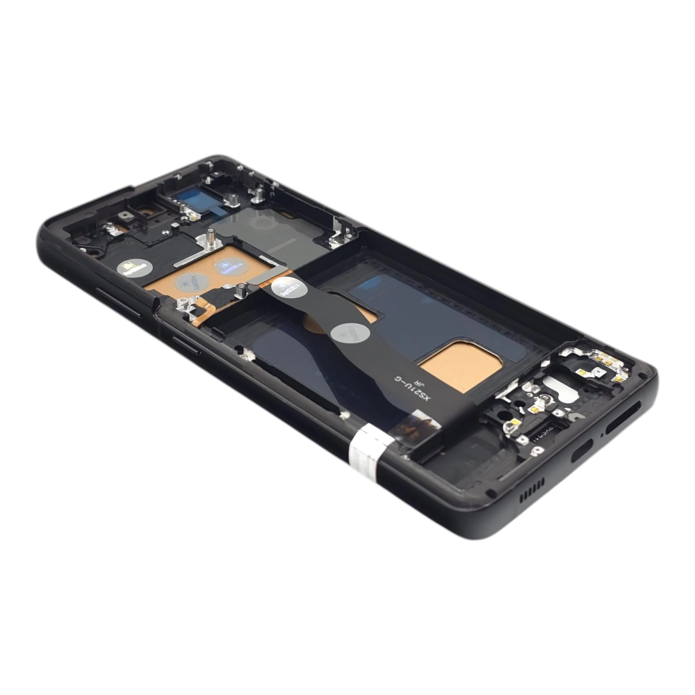 Display compatibil Samsung Galaxy S21 Ultra 5G (G998), Negru, INCELL - Cu rama [2]