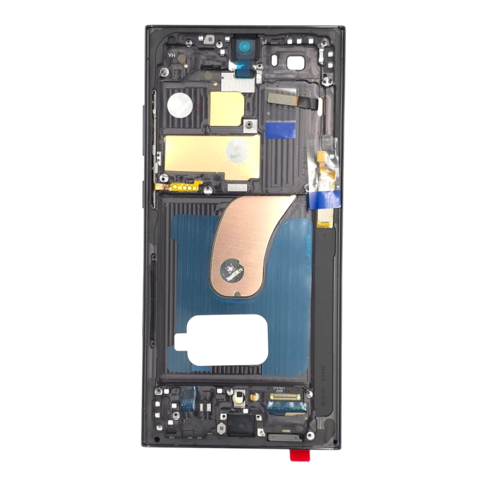 Display compatibil Samsung S23 Ultra 5G (S918), Negru, Soft OLED - Cu rama [1]