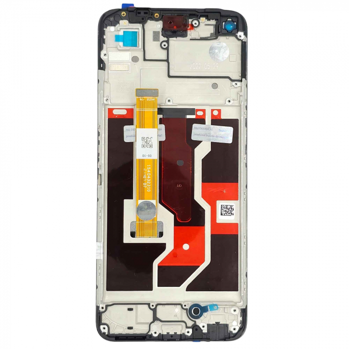 Display compatibil Oppo A96 (4G), negru - cu Rama [2]