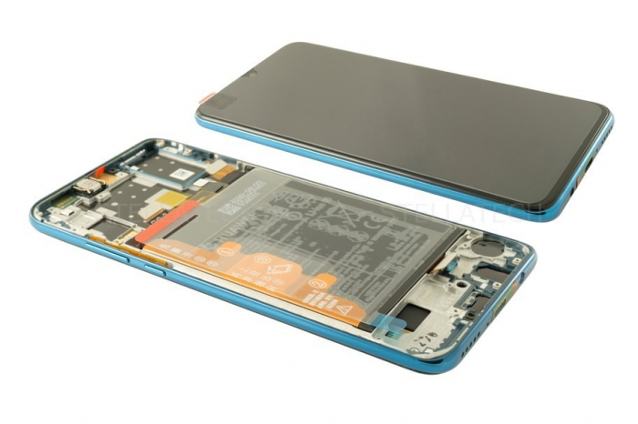Ecran display Huawei P30 Lite New Edition (2020) cu rama si acumulator, Albastru, 48 MP (Original Service Pack) [2]
