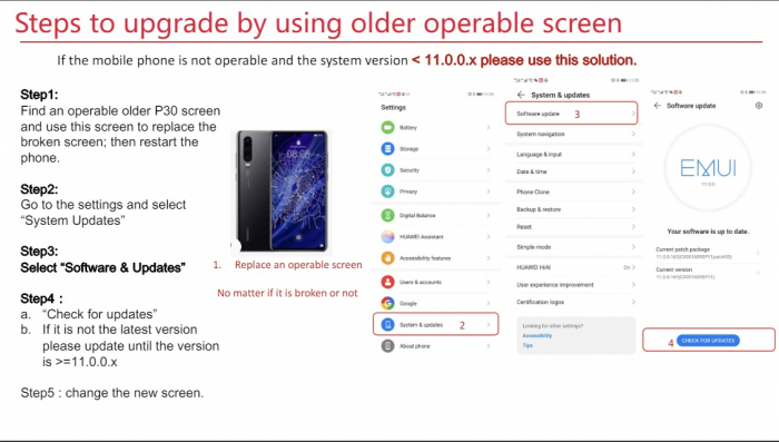 Ecran display Huawei P30, Negru, cu rama si acumulator (Original Service Pack) [4]