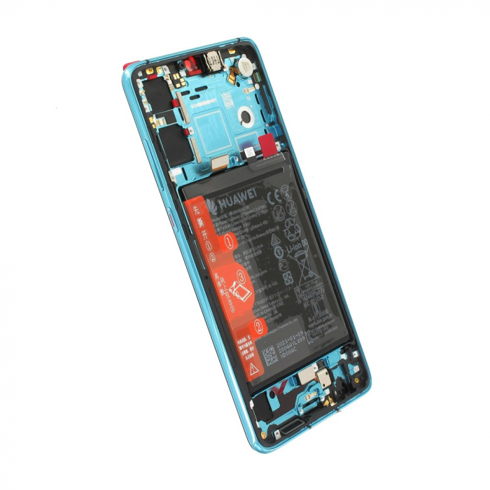 Ecran display Huawei P30 Pro, Aurora Blue, cu rama si acumulator (Original Service Pack) [2]