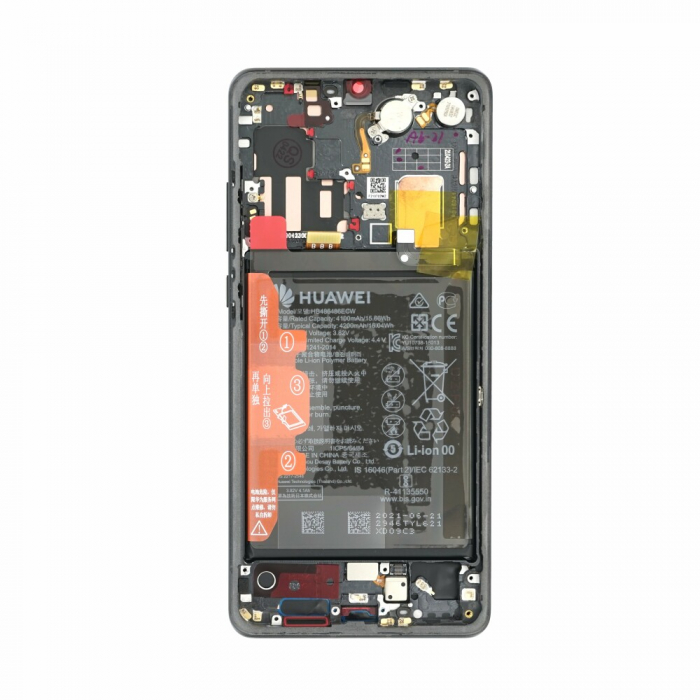 Ecran display Huawei P30 Pro, Black, cu rama si acumulator (Original ...