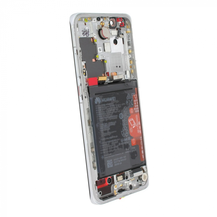Ecran display Huawei P40 Pro, White, cu rama si acumulator (Original Service Pack) [3]