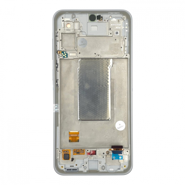 Ecran display Samsung A36 5G (A366) cu rama, alb / gri (Original Service Pack) [1]
