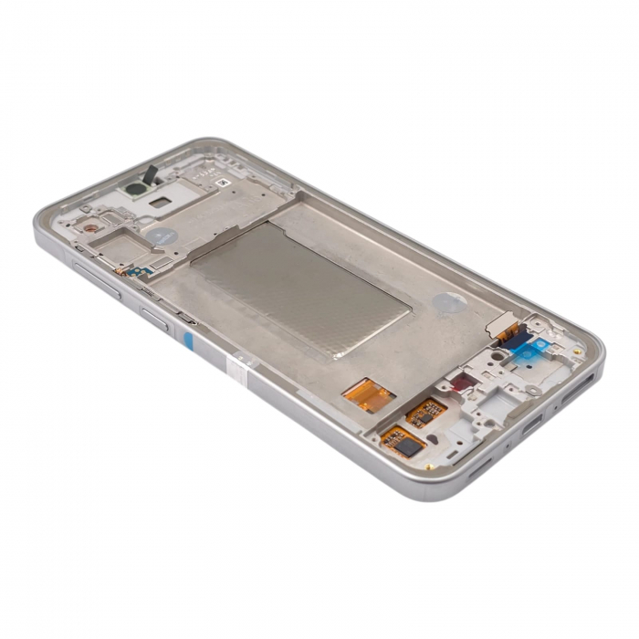 Ecran display Samsung A36 5G (A366) cu rama, alb / gri (Original Service Pack) [2]