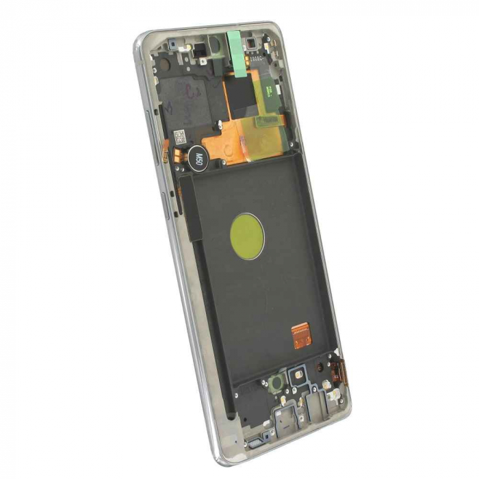 Ecran display Samsung Note 10 Lite (N770) Aura Glow / Silver, cu rama (Original Service Pack) [2]