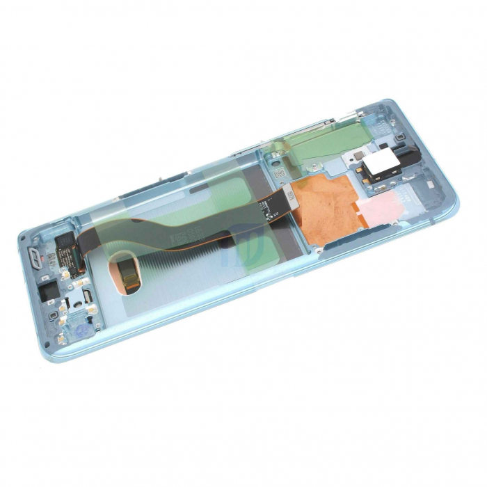 Ecran display Samsung S20 Plus 4G/ 5G (G985/ G986) Cloud Blue, cu rama (Original Service Pack) [2]