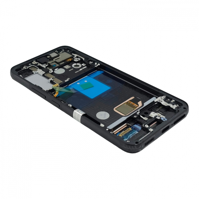 Ecran display Samsung S22 5G (S901) Phantom Black, cu rama - include camera selfie (Original Service Pack) [2]
