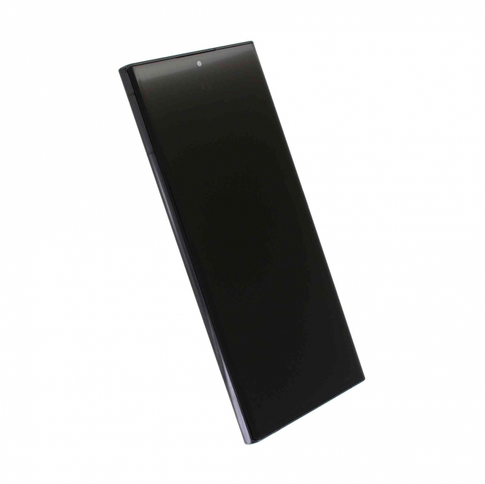 Ecran display Samsung S22 Ultra (S908), Phantom Black, cu rama (Original Service Pack) [2]