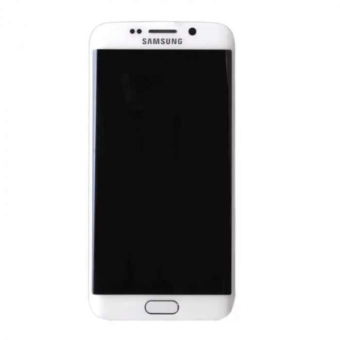 Ecran display Samsung S6 Edge (G925), Alb, cu rama (Original Service Pack) [2]