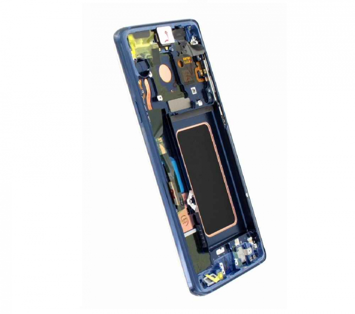 Ecran display Samsung S9 Plus (G965), Blue Coral, cu rama (Original Service Pack) [2]