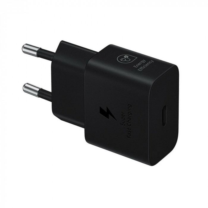 Incarcator retea Original Samsung super fast charging, 25W, USB C, Negru EP-T2510NBEGWW [2]
