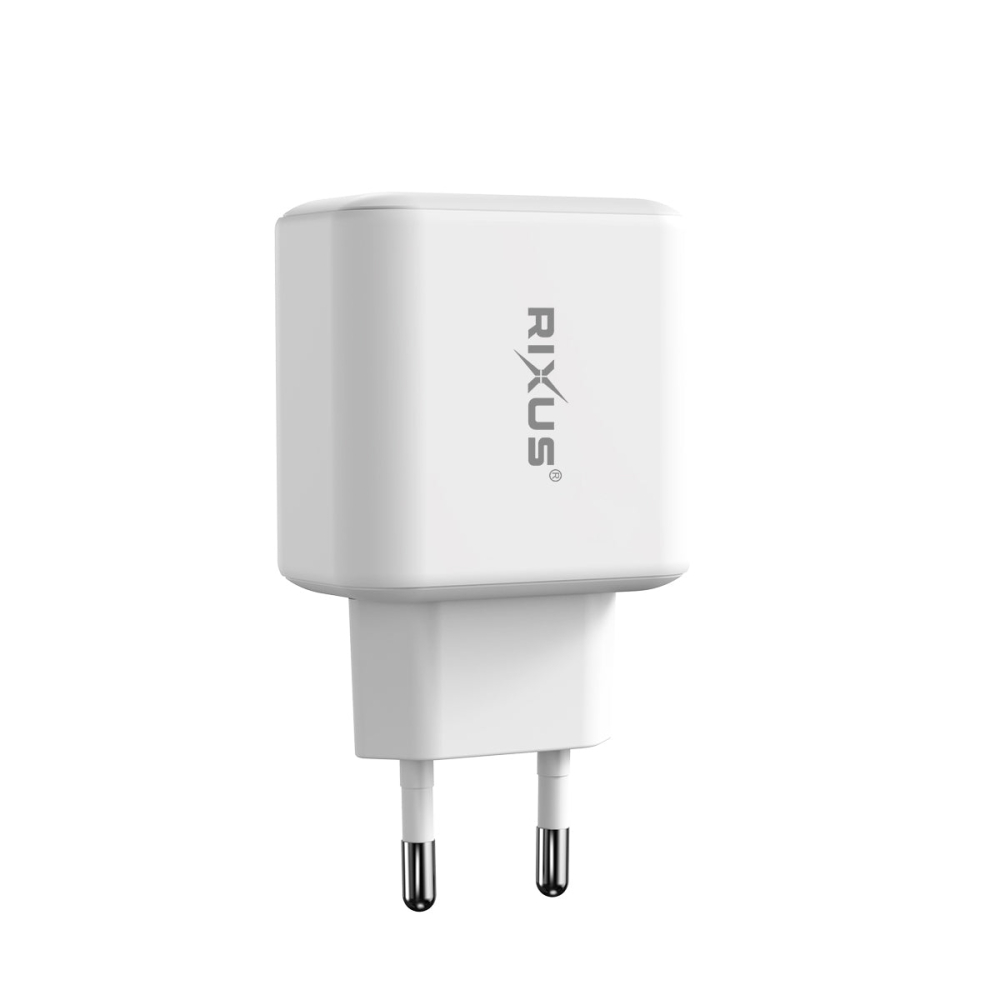 Incarcator retea Rixus 20W USB-C + USB-A alb (RXHC20) [2]