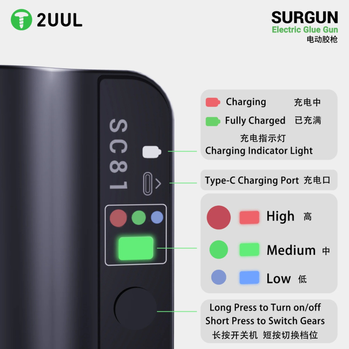 Pistol adeziv 2UUL SC81 SurGun cu actionare automata [6]