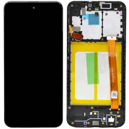 seria A - Ecran display cu rama Samsung A20E (A202), Black (Original Service Pack)