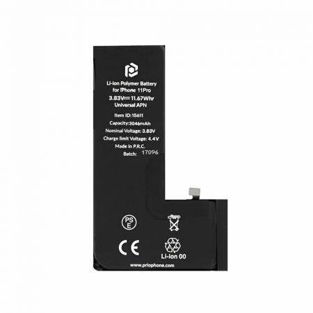 Componente GSM - Acumulator Prio compatibil cu iPhone 11 Pro, banda adeziva inclusa (Universal APN)
