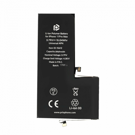 Acumulatori - Acumulator Prio compatibil cu iPhone 11 Pro Max, banda adeziva inclusa (Universal APN)