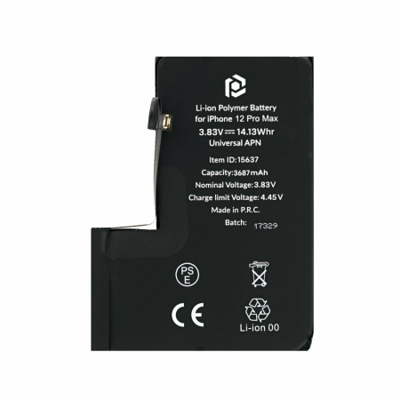 Acumulatori - Acumulator Prio compatibil cu iPhone 12 Pro Max, banda adeziva inclusa (Universal APN)