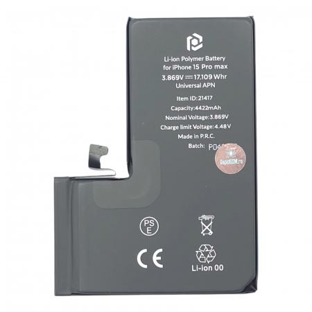Acumulatori - Acumulator Prio compatibil cu iPhone 15 Pro Max, banda adeziva inclusa (Universal APN)
