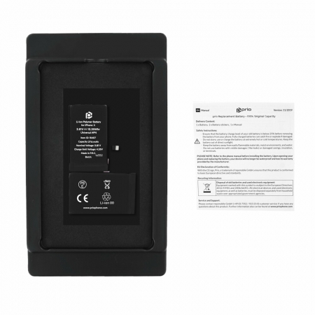 Acumulator Prio compatibil cu iPhone X, banda adeziva inclusa (Universal APN) [3]