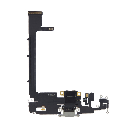 Piese din dezmembrari (SWAP) - Banda flex cu conector incarcare si microfon iPhone 11 Pro Max, Silver (Original SWAP)