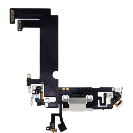 Piese din dezmembrari (SWAP) - Banda flex cu conector incarcare si microfon iPhone 12 Mini, White (Original SWAP)