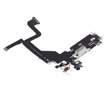 Banda flex cu conector incarcare si microfon iPhone 13 Pro, Silver (Original SWAP) [2]