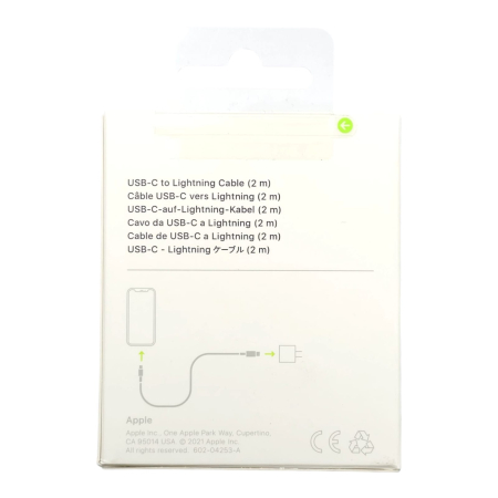 Cablu date si incarcare original iPhone Apple USB-C - Lightning iPhone Apple, 2m,  Alb MQGH2ZM/A [2]